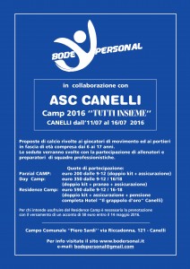 PROGRAMMA CAMP "TUTTI INSIEME 2016" -