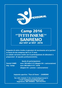 LOCANDINA STAGE SANREMO 2016